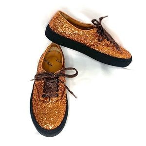 ‼️Fiorucci Copper Glitter Skater Sneakers‼️